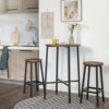 VASAGLE-Table-Haute-Table-de-Bar-Ronde-Structure-en-Acier-Robuste-60-x-H90-cm-Montage-Facile-pour-Cuisine-Salle–Manger-Salle-de-sjour-Style-Industriel-Marron-Rustique-et-Noir-LBT60X-0-2 VASAGLE-Table-Haute-Table-de-Bar-Ronde-Structure-en-Acier-Robuste-60-x-H90-cm-Montage-Facile-pour-Cuisine-Salle–Manger-Salle-de-sjour-Style-Industriel-Marron-Rustique-et-Noir-LBT60X-0-2