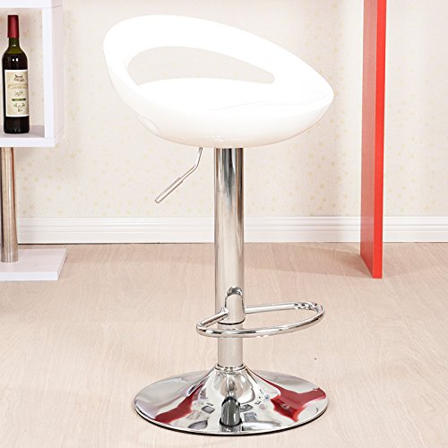 POPSPARK-Lot-de-4-tabourets-de-Bar-ABS-Plastique-rglable-en-Hauteur-81-cm-101-cm-Chaise-de-Bar-Blanc-0-2