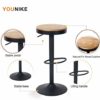 YOUNIKE-Tabouret-de-Bar-en-Bois-rglable-en-Hauteur-Hauteur-rglable-Tabouret-de-Bar-Simple-avec-Dossier-Chaise-de-Bar-Vintage-Rustique-pivotant-pour-Jardin-Capacit-180-kg-Lot-de-2-Noir-0-2 YOUNIKE-Tabouret-de-Bar-en-Bois-rglable-en-Hauteur-Hauteur-rglable-Tabouret-de-Bar-Simple-avec-Dossier-Chaise-de-Bar-Vintage-Rustique-pivotant-pour-Jardin-Capacit-180-kg-Lot-de-2-Noir-0-2