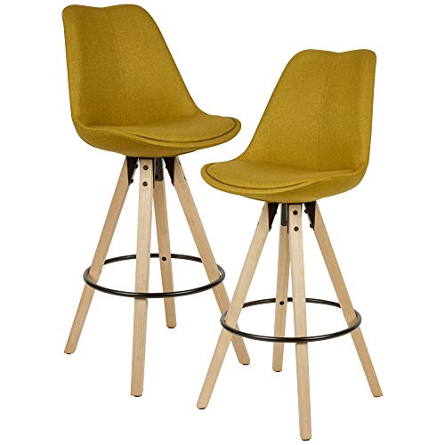 FineBuy-Tabouret-de-Bar-Lot-de-2-TissuBois-46x112x46cm-scandinave-Chaise-de-Bar-Capacit-de-Charge-maximale-110-kg-Chaise-sans-accoudoirs-Tabouret-Bar-Assise-rembourre-0