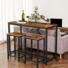 HOOBRO-Lot-Table-et-Chaises-de-Bar-Table-Haute-avec-2-Tabourets-Table-Restangulaire-Fine-de-Style-Industriel-avec-Cadre-en-Mtal-Robuste-Salle–Manger-Cuisine-Marron-Rustique-EBF52BT01-0-2