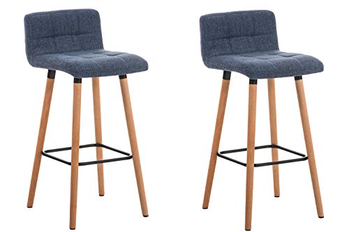Lot-de-2-Tabourets-de-Bar-Lincoln-V2-Rembourr-Revtement-Tissu-I-Chaise-de-Bar-Dossier-et-Repose-pied-Confortable-I-Couleur-0