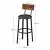 VASAGLE-Chaises-de-Bar-Lot-de-2-Tabourets-Hauts-Siges-rembourrs-39-x-39-x-100-cm-Repose-Pieds-Montage-Facile-Style-Industriel-pour-Cuisine-Salle–Manger-Marron-Rustique-et-Noir-LBC069B81-0-0 VASAGLE-Chaises-de-Bar-Lot-de-2-Tabourets-Hauts-Siges-rembourrs-39-x-39-x-100-cm-Repose-Pieds-Montage-Facile-Style-Industriel-pour-Cuisine-Salle–Manger-Marron-Rustique-et-Noir-LBC069B81-0-0