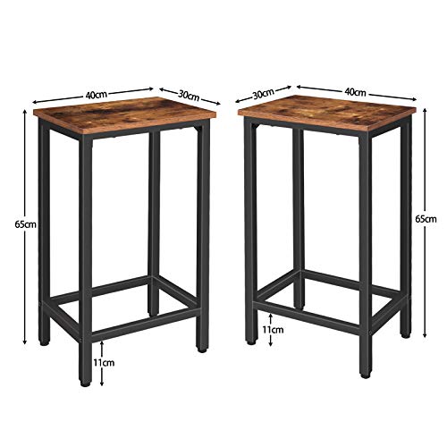 HOOBRO-Chaises-de-Bar-Lot-de-2-Tabourets-Hauts-Repose-Pieds-Hauteur-65-cm-Siges-Rectangulaires-Cadre-Robuste-en-Mtal-Noir-pour-Salon-Salle--Manger-Cuisine-Marron-Rustique-EBF65BY01-0-0