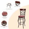GOPLUS-Lot-de-2-Tabouret-de-Bar-Pivotant-Style-Industriel-Vintage-avec-Repose-PiedsTabourets-Haut-de-Gamme-Rotatif–360-Degrs-Design-Rond-avec-Dossier-et-Coussin-pour-Bar-et-Cuisine-0-2 GOPLUS-Lot-de-2-Tabouret-de-Bar-Pivotant-Style-Industriel-Vintage-avec-Repose-PiedsTabourets-Haut-de-Gamme-Rotatif–360-Degrs-Design-Rond-avec-Dossier-et-Coussin-pour-Bar-et-Cuisine-0-2