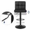 SONGMICS-Bar-Lot-de-2-tabourets-de-Bar-avec-Surface-en-Velours-Hauteur-rglable-Chaise-de-Cuisine-pivotante-avec-Dossier-et-Repose-Pieds-Noir-0-2 SONGMICS-Bar-Lot-de-2-tabourets-de-Bar-avec-Surface-en-Velours-Hauteur-rglable-Chaise-de-Cuisine-pivotante-avec-Dossier-et-Repose-Pieds-Noir-0-2
