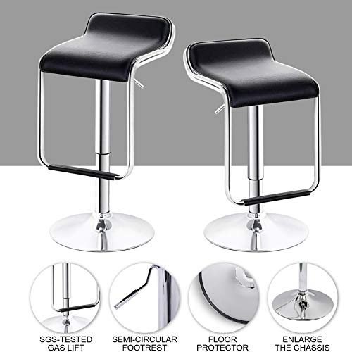 Tabouret-de-Bar-Lot-de-2-Chaise-de-Bar-Reglable-en-Hauteur-Chaise-Haute-Cuisine-en-Similicuir-360Rotatif-avec-Repose-Pieds-Capacit-150KGNoir-0-0