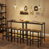 VASAGLE-Ensemble-Table-de-Salle–Manger-Table-de-Bar-et-chaises-de-Bar-Table-Haute-et-Tabouret-Cadre-en-Acier-Style-Industriel-Marron-Rustique-et-Noir-LBT218B01-0-1 VASAGLE-Ensemble-Table-de-Salle–Manger-Table-de-Bar-et-chaises-de-Bar-Table-Haute-et-Tabouret-Cadre-en-Acier-Style-Industriel-Marron-Rustique-et-Noir-LBT218B01-0-1