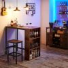 VASAGLE-Table-de-bar-Table-haute-Meuble-de-cuisine-Table–manger-Plan-de-travail-avec-tagres-pour-salon-salle–manger-110-x-60-x-100-cm-style-industriel-Marron-Rustique-et-Noir-LBT016B01-0-1