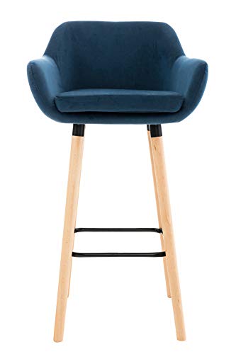 Lot-De-2-Tabourets-De-Bar-Grant-en-Velours-I-Chaise-Haute-De-Bar-Et-De-Cuisine-I-Assise-Et-Dossier-Rembourrs-I-Empitement-en-Bois-0-2