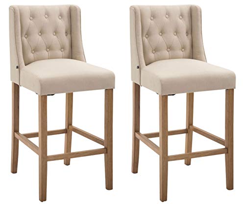 Lots-De-2-Tabourets-De-Bar-Cassandra-I-Revtement-en-Tissu-Design-I-Chaise-Haute-De-Bar-avec-Dossier-Et-Repose-Pied-I-Pied-en-Bois-0-0