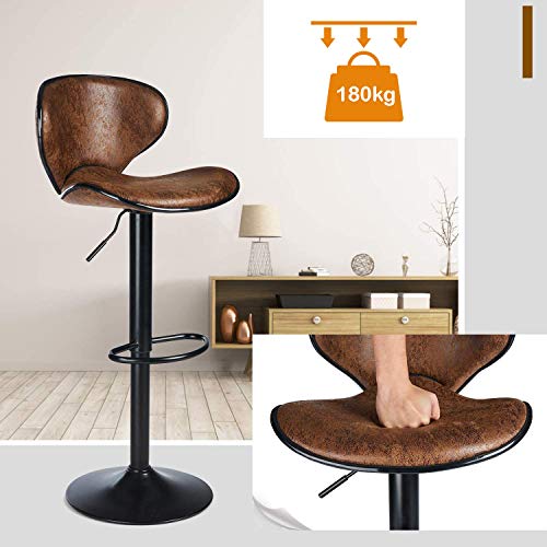 DICTAC-Rglable-Tabouret-de-Bar-pivotant-Tabouret-Bar-lot-2-Vintage-Marron-Tabouret-Bar-Cuisine-Industriel-Chaises-de-Bar-de-Petit-djeuner-avec-Dossier-Rtro-Tabouret-Bar-Rotatif-0-2