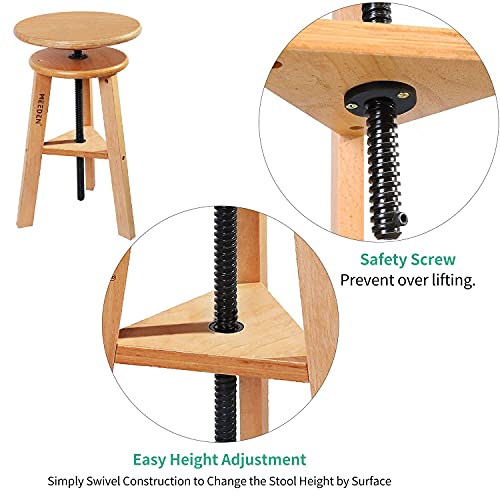 MEEDEN-Tabouret-de-Dessin-en-Bois-Avec-Hauteur-RglableTabouret-DartisteTabouret-de-Bar-en-BoisTabouret-de-CuisineTabouret-de-BureauParfait-Pour-le-Studio-DartisteUsage-DomestiqueCuisineBars-0-2