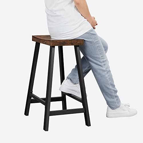 VASAGLE-Tabourets-de-Cuisine-avec-Sige-Incurv-Lot-de-2-Chaises-de-Bar-Siges-de-60-cm-de-Haut-pour-Cuisine-Salle--Manger-Bureau-Style-Industriel-Marron-Rustique-et-Noir-LBC074B01-0-1