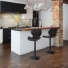 SONGMICS-Lot-de-2-tabourets-de-Bar-chaises-de-Cuisine-avec-Structure-mtallique-et-Surface-en-Cuir-synthtique-Repose-Pieds-Hauteur-rglable-Montage-Facile-Vintage-Anthracite-0-0