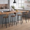 VASAGLE-Lot-de-2-Chaises-de-Bar-Tabourets-Hauts-avec-Dossier-Sige-de-Cuisine-Cadre-en-Acier-Montage-Facile-Sige-de-732-cm-de-Haut-Style-Industriel-Marron-Rustique-et-Noir-LBC026B01V1-0-2 VASAGLE-Lot-de-2-Chaises-de-Bar-Tabourets-Hauts-avec-Dossier-Sige-de-Cuisine-Cadre-en-Acier-Montage-Facile-Sige-de-732-cm-de-Haut-Style-Industriel-Marron-Rustique-et-Noir-LBC026B01V1-0-2