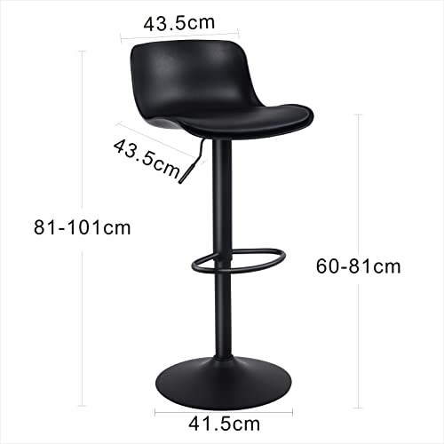 YOUNUOKE-Lot-de-2-tabourets-de-bar-au-design-moderne-Hauteur-rglable-Pivotant--360-Avec-dossier-et-repose-pieds-Pour-comptoir-cuisine-et-maison-Noir-0-0