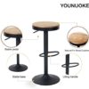 YOUNUOKE-Lot-de-2-tabourets-de-bar-en-bois-60-80-cm-Hauteur-rglable–360-Tabouret-de-bar-avec-repose-pieds-pour-bar-bistro-caf-cuisine-Noir-0-1 YOUNUOKE-Lot-de-2-tabourets-de-bar-en-bois-60-80-cm-Hauteur-rglable–360-Tabouret-de-bar-avec-repose-pieds-pour-bar-bistro-caf-cuisine-Noir-0-1