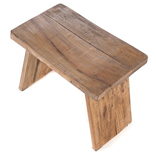 DESIGN-DELIGHTS-Banquettes-rustiques-en-acajou-massif-40-x-31-x-25-cm-l-x-H-x-P-Repose-pieds-tabouret-dcoratif-en-bois-0-2