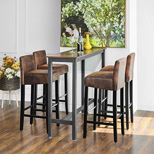 SONGMICS-lot-de-2-tabourets-de-bar-chaises-avec-dossier-bas-et-repose-pieds-chaises-hautes-et-rembourres-en-PU-hauteur-dassise-76-cm-pieds-en-bois-massif-brune-et-noire-LDC32BR-0-0