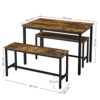 VASAGLE-Ensemble-Table–Manger-et-bancs-Table-de-110-x-70-x-75-cm-2-Bancs-de-97-x-30-x-50-cm-Cadre-en-Acier-pour-Cuisine-Salle–Manger-Salon-Marron-Rustique-et-Noir-KDT070B01-0-0 VASAGLE-Ensemble-Table–Manger-et-bancs-Table-de-110-x-70-x-75-cm-2-Bancs-de-97-x-30-x-50-cm-Cadre-en-Acier-pour-Cuisine-Salle–Manger-Salon-Marron-Rustique-et-Noir-KDT070B01-0-0