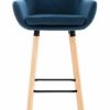 Tabouret-De-Bar-Grant-En-Velours-I-Chaise-Haute-De-Bar-Et-De-Cuisine-I-Assise-Et-Dossier-Rembourrs-I-Empitement-En-Bois-I-0-2 Tabouret-De-Bar-Grant-En-Velours-I-Chaise-Haute-De-Bar-Et-De-Cuisine-I-Assise-Et-Dossier-Rembourrs-I-Empitement-En-Bois-I-0-2