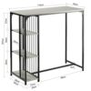 SoBuy-FWT84-Table-Haute-de-Bar-Mange-Debout-Table–Manger-Table-de-Bistrot-avec-3-tagres-pour-Bar-Cuisine-Salle–Manger-Cadre-en-Mtal-L115xP50xH107-cm-0-2