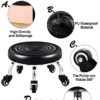 Kalolary-Tabouret-Pivotant–Roulettes-Rglable-Avec-Sige-Rond-Base-en-Mtal-Robuste-Petit-Tabouret-Bas-Cuir-Sur-Roulettes-pour-Salon-Massage-Coiffure-Spa-Thrapie-Tatouage-Sans-Dossier-Noir-0-1 Kalolary-Tabouret-Pivotant–Roulettes-Rglable-Avec-Sige-Rond-Base-en-Mtal-Robuste-Petit-Tabouret-Bas-Cuir-Sur-Roulettes-pour-Salon-Massage-Coiffure-Spa-Thrapie-Tatouage-Sans-Dossier-Noir-0-1