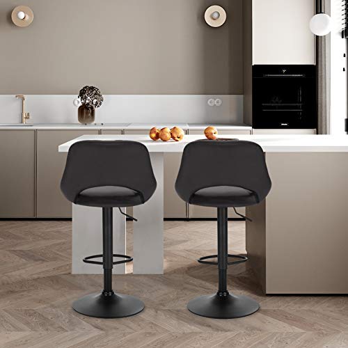 EUGAD-e914-Tabouret-de-Bar-Chaise-de-Bar-Lot-de-4Tabouret-de-Cuisine-avec-Similicuir-Assise-et-mtal-Pieds-0-0