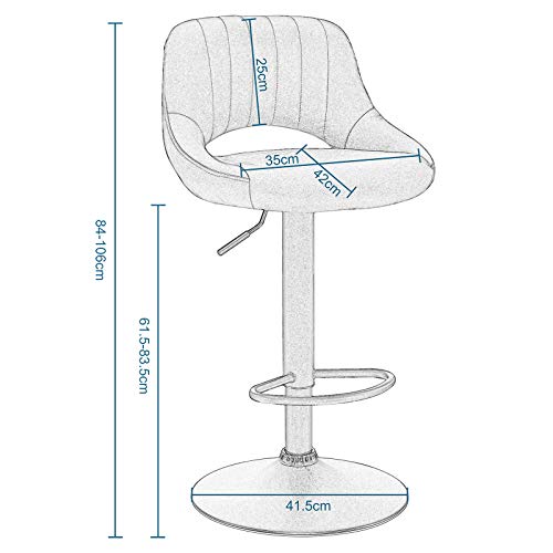 EUGAD-e914-Tabouret-de-Bar-Chaise-de-Bar-Lot-de-4Tabouret-de-Cuisine-avec-Similicuir-Assise-et-mtal-Pieds-0-1