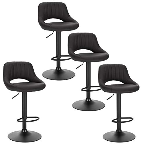 EUGAD-e914-Tabouret-de-Bar-Chaise-de-Bar-Lot-de-4Tabouret-de-Cuisine-avec-Similicuir-Assise-et-mtal-Pieds-0