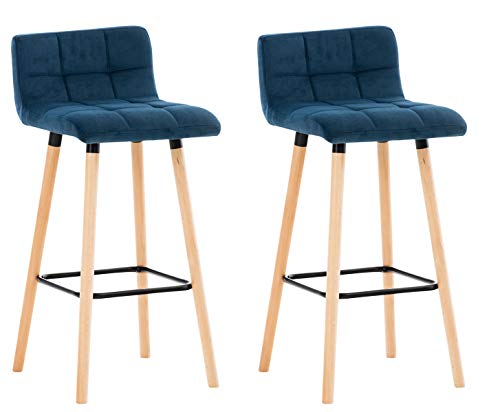 Lot-De-2-Tabourets-De-Bar-Lincoln-en-Velours-I-Chaise-Haute-Scandinave-avec-Dossier-Repose-Pied-I-Chaise-Haute-de-Cuisine-Confortable-I-P-0