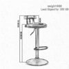 Tabourets-de-bar-chaise-repose-pieds-avec-sige-en-bois-blanc-dossier-en-bois-pivotant-rglable-ascenseur–gaz-6080cm-pour-petit-djeuner-pub-Base-de-plaque-en-mtal-pour-tabouret-Caf-Bar-Max-0-0 Tabourets-de-bar-chaise-repose-pieds-avec-sige-en-bois-blanc-dossier-en-bois-pivotant-rglable-ascenseur–gaz-6080cm-pour-petit-djeuner-pub-Base-de-plaque-en-mtal-pour-tabouret-Caf-Bar-Max-0-0