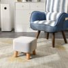 YMYNY-Tabouret-Ottoman-en-Bois-Carr-Chaussures-Tabouret–Langer-Repose-Pieds-Souple-25cm-de-Hauteur-Housse-en-Lin-Amovible-pour-Salon-Chambre–Coucher-Chambre-denfants-0-0