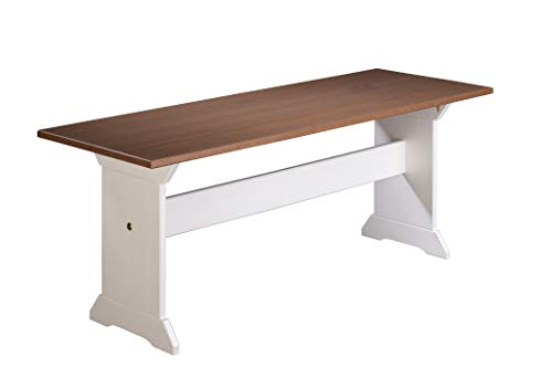 Inter-Link-BanquetteBanc-pour-Table--Manger-Style-Rustique-Bois-Massif-Laqu-BlancSpia-0