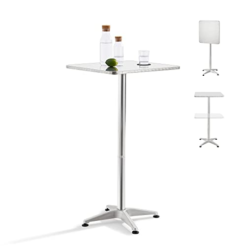 Table-de-Bistrot-Carre--Plateau-Rabattable-Table-de-Bar--Hauteur-Rglable-pour-Intrieur-Extrieur-MDF-Acier-Inoxydable-60-x-60-cm-Argent-0-0