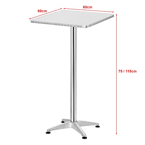 Table-de-Bistrot-Carre--Plateau-Rabattable-Table-de-Bar--Hauteur-Rglable-pour-Intrieur-Extrieur-MDF-Acier-Inoxydable-60-x-60-cm-Argent-0-2