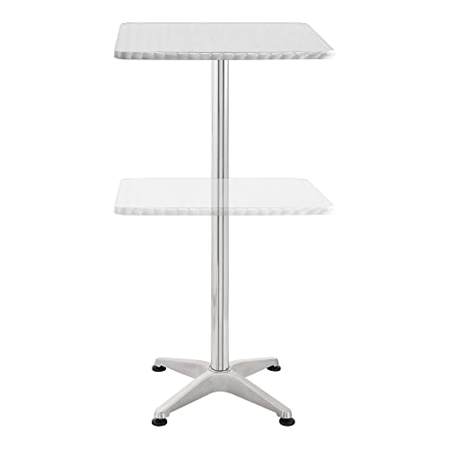 Table-de-Bistrot-Carre--Plateau-Rabattable-Table-de-Bar--Hauteur-Rglable-pour-Intrieur-Extrieur-MDF-Acier-Inoxydable-60-x-60-cm-Argent-0