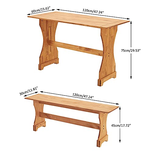 Ensemble-Table-2-Bancs-en-Pin-Massif-pour-Salle--Manger-Cuisine-Sjour-Caf-0-0