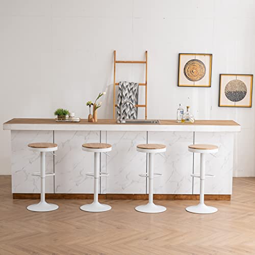 Kidol-Shellder-Tabourets-de-Bar-rglable-Lot-de-2pour-comptoir-de-Cuisine-chaises-de-Bar--Hauteur-de-comptoir-sige-recouvert-de-PU-pivotant--360Gris-Clair-0-1