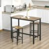 HOMCOM-Lot-de-2-tabourets-de-Bar-Style-Industriel-avec-Repose-Pieds-Hauteur-65-cm-mtal-et-Panneaux-de-Particules-Marron-et-Noir-0-0 HOMCOM-Lot-de-2-tabourets-de-Bar-Style-Industriel-avec-Repose-Pieds-Hauteur-65-cm-mtal-et-Panneaux-de-Particules-Marron-et-Noir-0-0