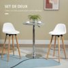 HOMCOM-Lot-de-2-tabourets-de-Bar-Style-scandinave-Hauteur-70-cm-avec-Pieds-en-Bois-et-Repose-Pieds-en-Acier-Blanc-0-2 HOMCOM-Lot-de-2-tabourets-de-Bar-Style-scandinave-Hauteur-70-cm-avec-Pieds-en-Bois-et-Repose-Pieds-en-Acier-Blanc-0-2
