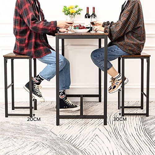 HOOBRO-Chaises-de-Bar-Lot-de-2-Tabourets-Hauts-avec-Repose-Pieds-de-Diffrente-Hauteur-Cadre-en-Mtal-Bords-Biseauts-pour-Cuisine-Salle--Manger-Salon-Marron-Rustique-EBF34BY01-0-1