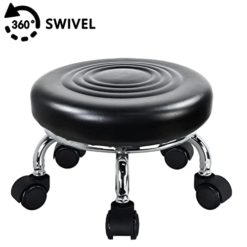 Tabouret à Roulettes Repose-pieds Roulettes Pivotantes Universelles Siège De Tabouret à
