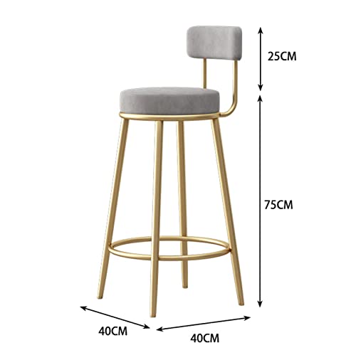 XHALERY-Lot-de-2-tabourets-de-Bar-tabourets-de-Bar-en-Fer-forg-avec-Cadre-en-mtal-chaises-de-Salle--Manger-avec-Coussin-Tabouret-de-Bar-de-Cuisine-chaises-de-Bar-Hautes-cratives-0-0