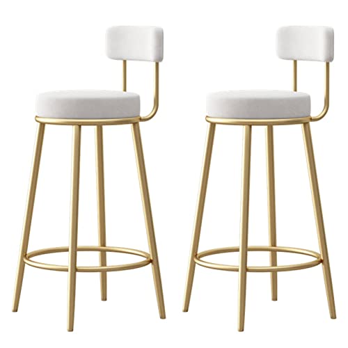XHALERY-Lot-de-2-tabourets-de-Bar-tabourets-de-Bar-en-Fer-forg-avec-Cadre-en-mtal-chaises-de-Salle--Manger-avec-Coussin-Tabouret-de-Bar-de-Cuisine-chaises-de-Bar-Hautes-cratives-0