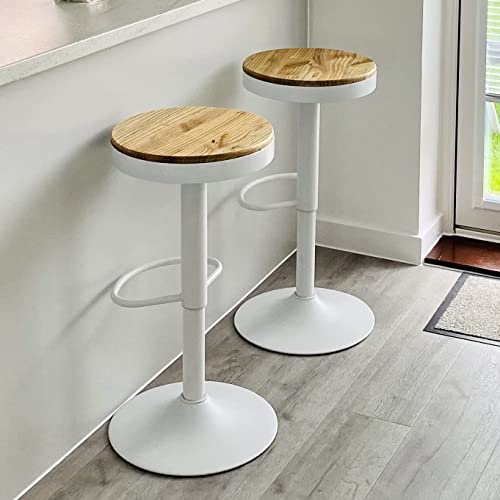 Kidol-Shellder-Tabourets-de-Bar-rglable-Lot-de-2pour-comptoir-de-Cuisine-chaises-de-Bar--Hauteur-de-comptoir-sige-recouvert-de-PU-pivotant--360Gris-Clair-0-1