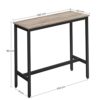 VASAGLE-Table-de-Bar-Table-Haute-Fine-Table-de-Cuisine-Table-de-Salle–Manger-avec-Cadre-mtallique-Robuste-100-x-40-x-90-cm-Montage-Facile-Style-Industriel-Grge-et-Noir-LBT010B02-0-0 VASAGLE-Table-de-Bar-Table-Haute-Fine-Table-de-Cuisine-Table-de-Salle–Manger-avec-Cadre-mtallique-Robuste-100-x-40-x-90-cm-Montage-Facile-Style-Industriel-Grge-et-Noir-LBT010B02-0-0