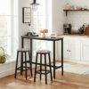 VASAGLE-Table-de-Bar-Table-Haute-Fine-Table-de-Cuisine-Table-de-Salle–Manger-avec-Cadre-mtallique-Robuste-100-x-40-x-90-cm-Montage-Facile-Style-Industriel-Grge-et-Noir-LBT010B02-0-1 VASAGLE-Table-de-Bar-Table-Haute-Fine-Table-de-Cuisine-Table-de-Salle–Manger-avec-Cadre-mtallique-Robuste-100-x-40-x-90-cm-Montage-Facile-Style-Industriel-Grge-et-Noir-LBT010B02-0-1