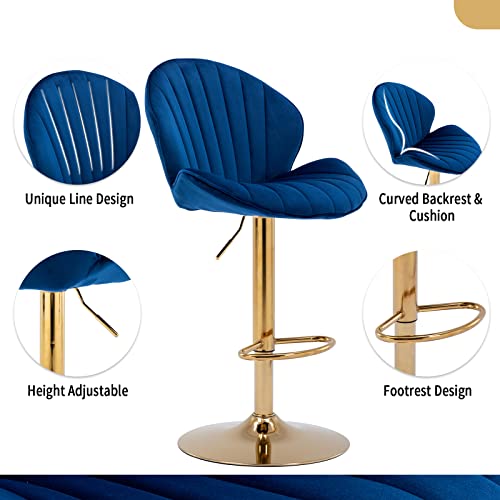 Wahson-Lot-de-2-Tabouret-Bar-Rglable-en-Cuir-PU-Chaise-Bar-Haute-Tabourets-de-comptoir-avec-Pied-Dor-Tabourets-Hauts-rembourr-pour-BarCuisine-0-2